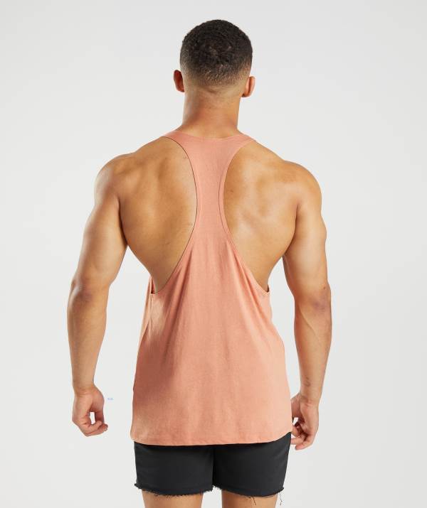 Panske Tielko Gymshark Legacy Stringer Ruzove | RK8739512